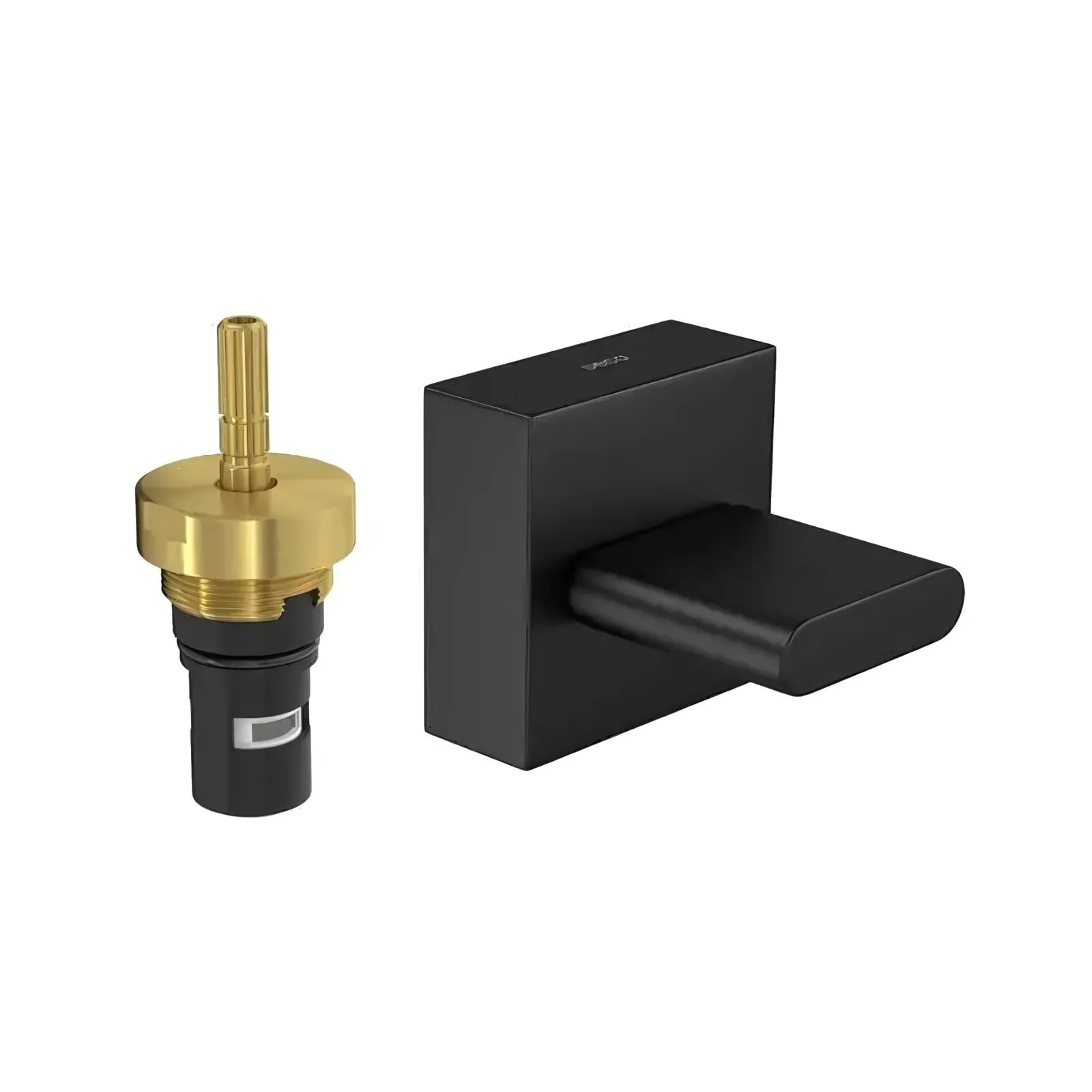Acabamento para Registro Polo de Pressão Até 1" com Mecanismo 1/2 Volta Black Matte Deca