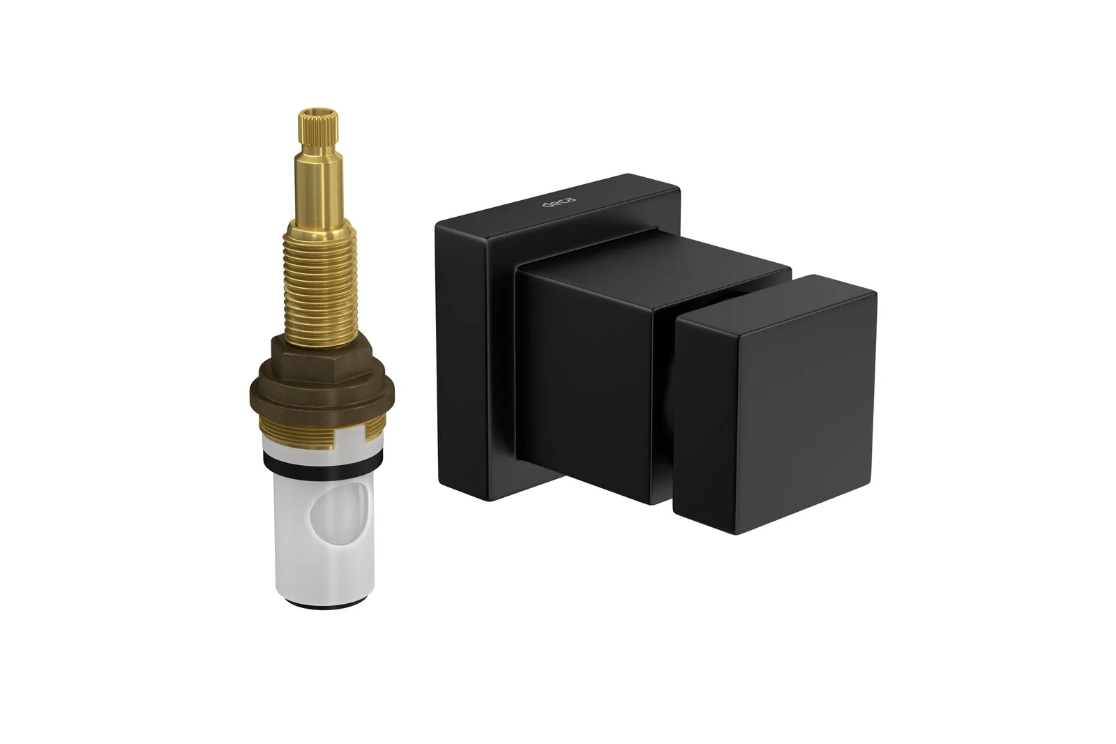 Acabamento Deca Cubo Black Matte para Registro Pressão