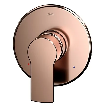 Acabamento Docol Argon 3/4 Cobre Polido Monocomando Chuveiro Alta Vazão