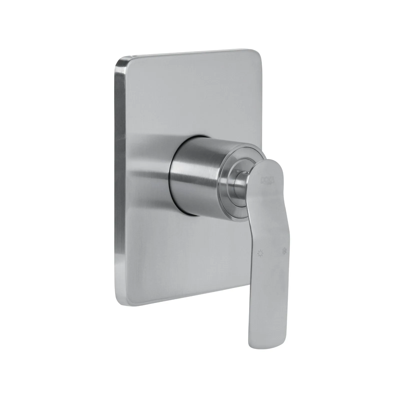 Acabamento Doka para Monocomando de Chuveiro Rainbow Base Deca Brushed Nickel