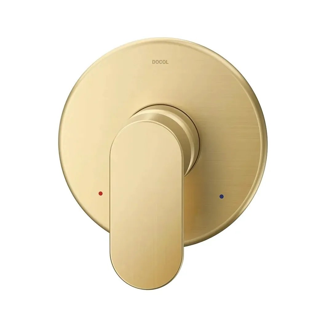 Acabamento Monocomando Para Chuveiro e Ducha Ouro Escovado Docol Kaila 3/4"