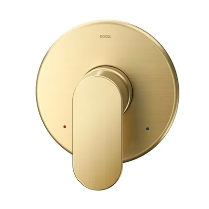 Acabamento Monocomando Para Chuveiro e Ducha Ouro Escovado Docol Kaila 1/2"