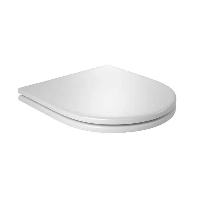 Assento Carrara/Duna/Level/Lk/Nuova Branco e Black Matte Poliéster com Slow Close Deca