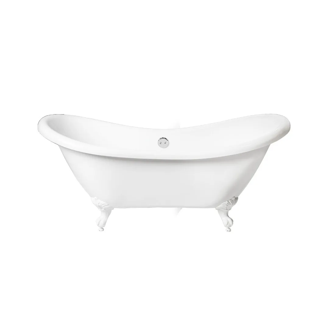 Banheira De Imersão Sem Hidromassagem Immersi Antigua 175x073 Branca Pés Brancos