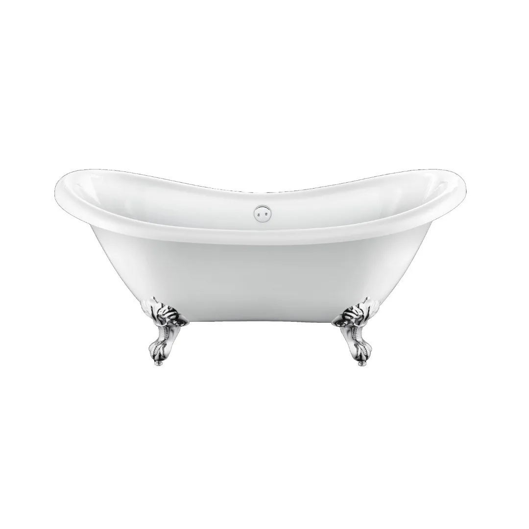 Banheira De Imersão Sem Hidromassagem Immersi Antigua 175x073 Branca Pés Cromados