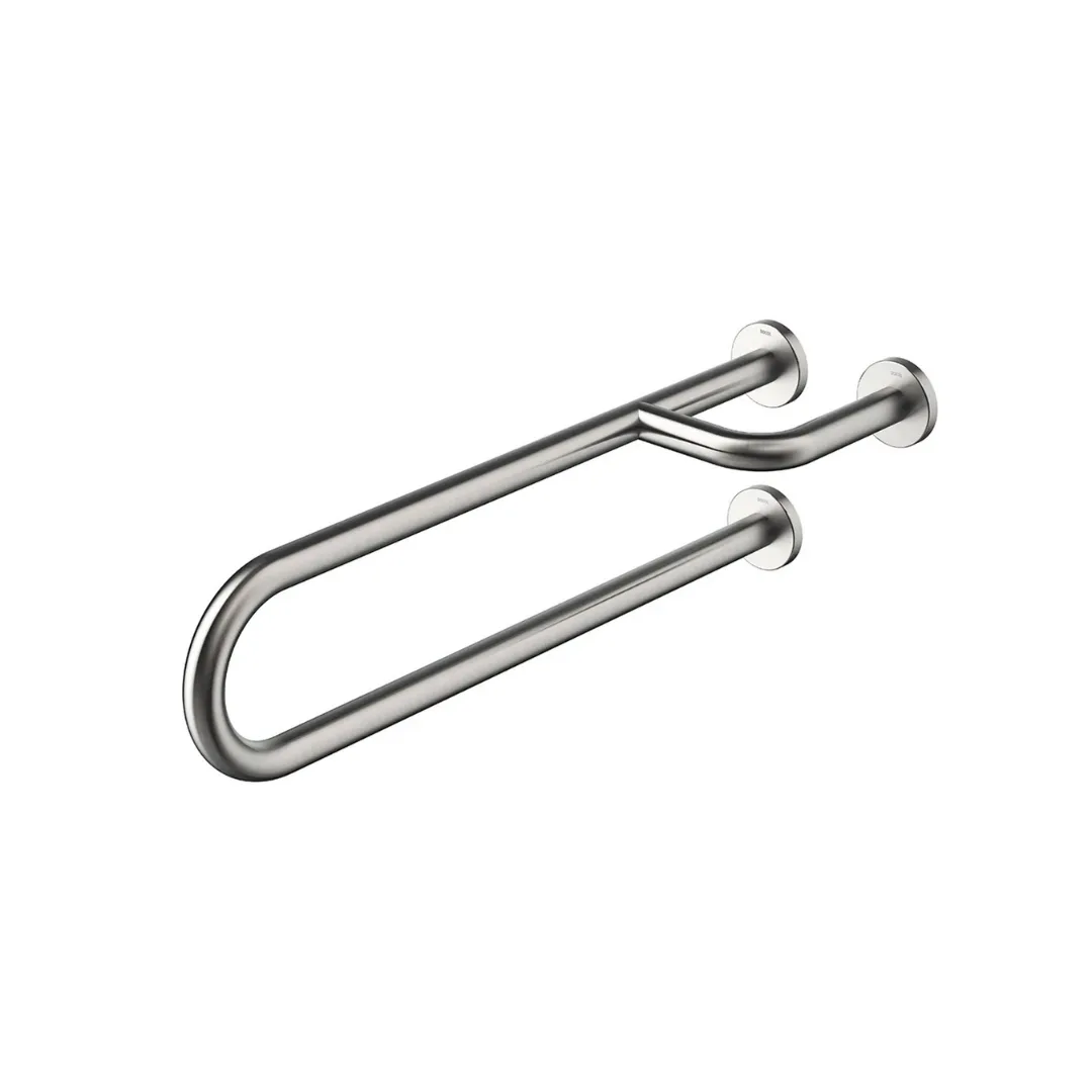 Barra de Apoio fixa em U 70 cm Lado Esquerdo Inox Escovado Docol