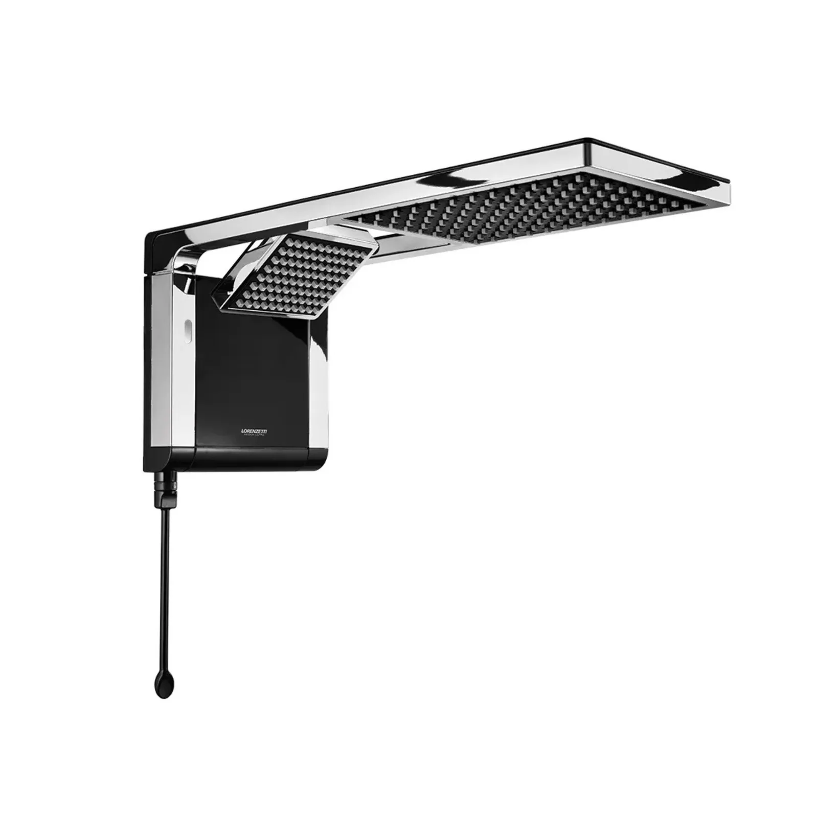 Chuveiro Elétrico Preto e Cromado 127/5500w Lorenzetti Acqua Duo Flex