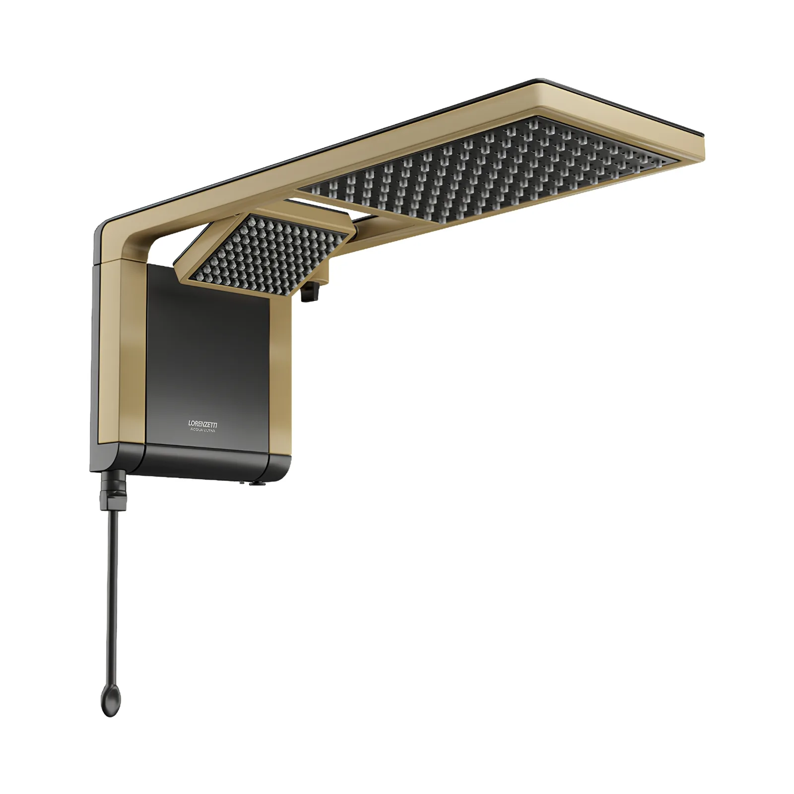 Chuveiro Elétrico Preto/Matte Gold 127V/5500W Lorenzetti Acqua Duo Ultra