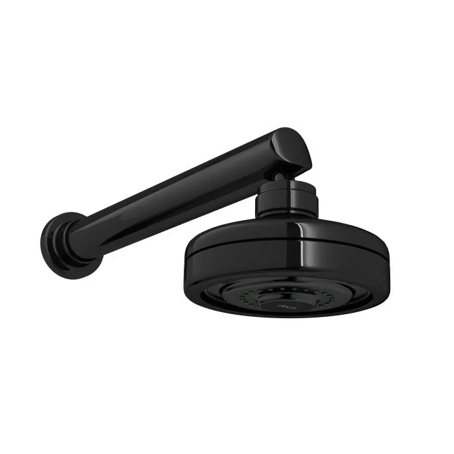 Chuveiro com Tubo Reto de Parede Deca Acqua Plus Black Noir