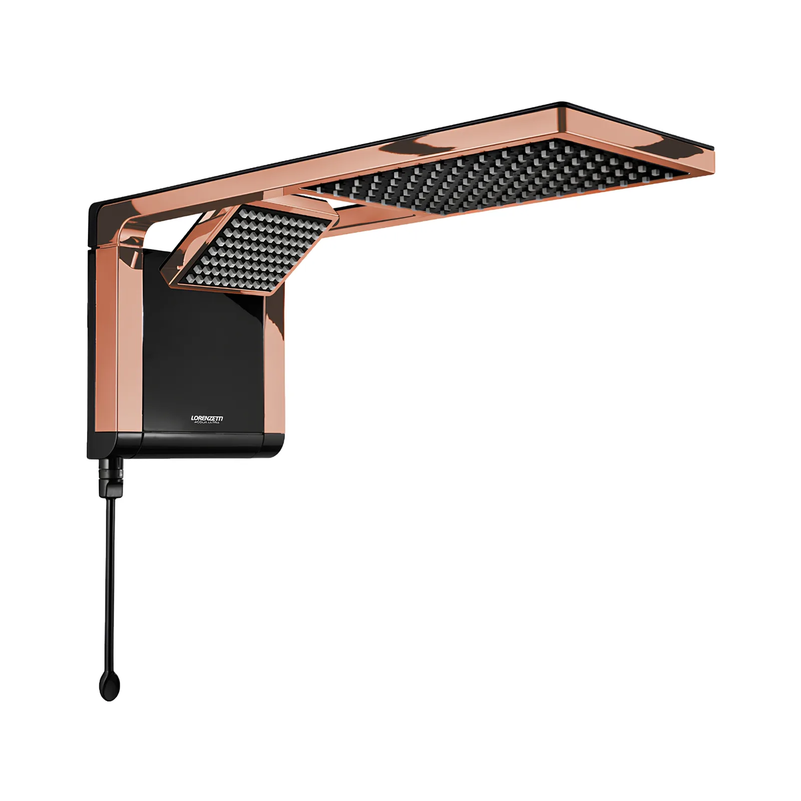 Chuveiro Elétrico Preto/Rose Gold 127V 5500W Lorenzetti Acqua Duo Ultra