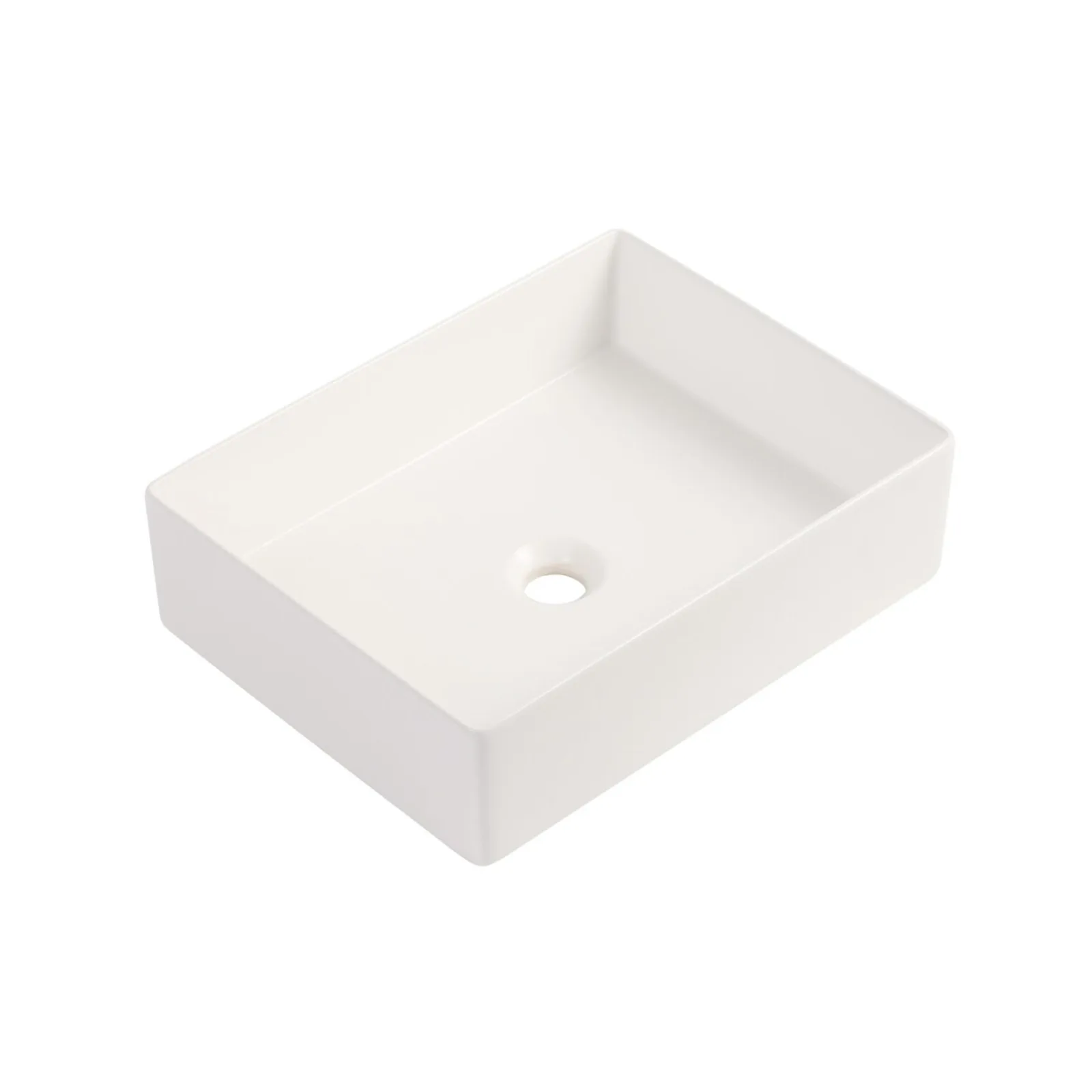 Cuba de Apoio Retangular 47x36cm para Banheiro Branco Dax Buzios