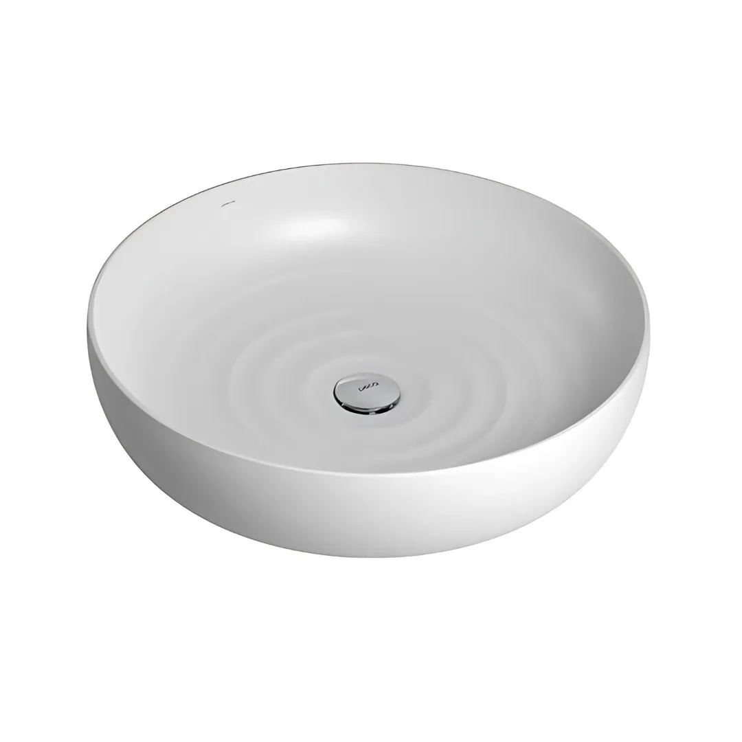 Cuba de Apoio Redonda 50cm para Banheiro Branco Fosco Deca