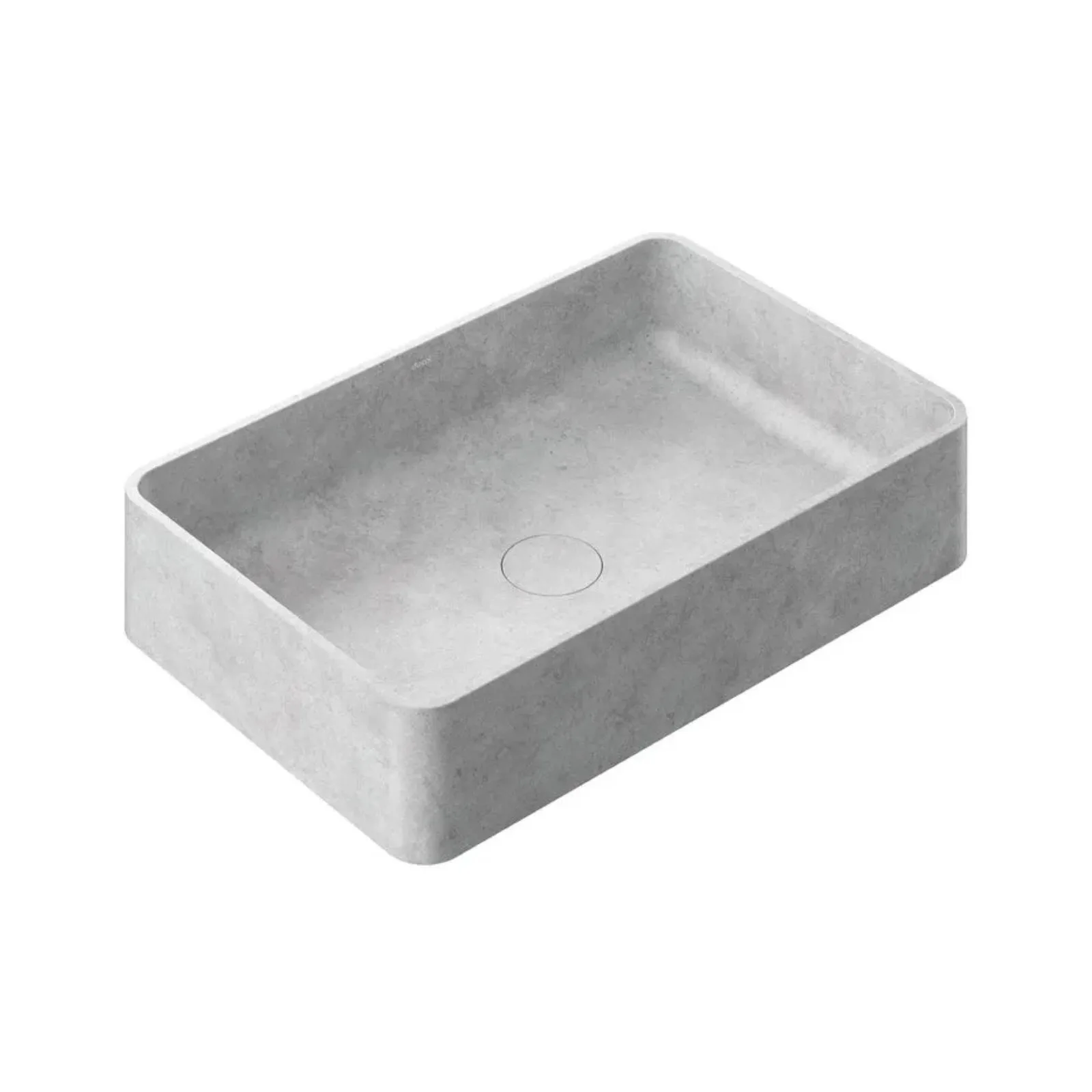 Cuba de Apoio Retangular 50x32,5cm para Banheiro Natural (Cinza Claro) Docol Bloc