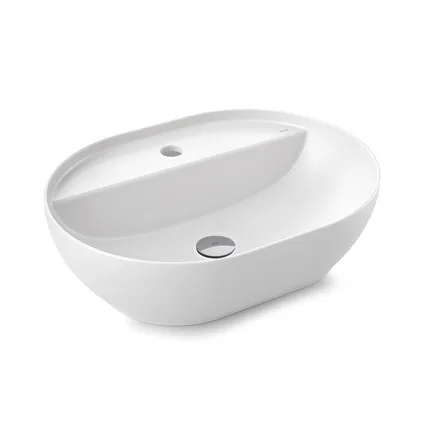 Cuba de Apoio para banheiro Oval 51x39 com mesa Branca Docol