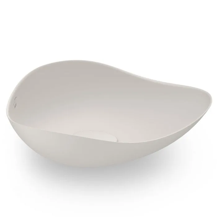 Cuba de Apoio Oval 54x37,5cm para Banheiro Beige Roca Ruy Ohtake