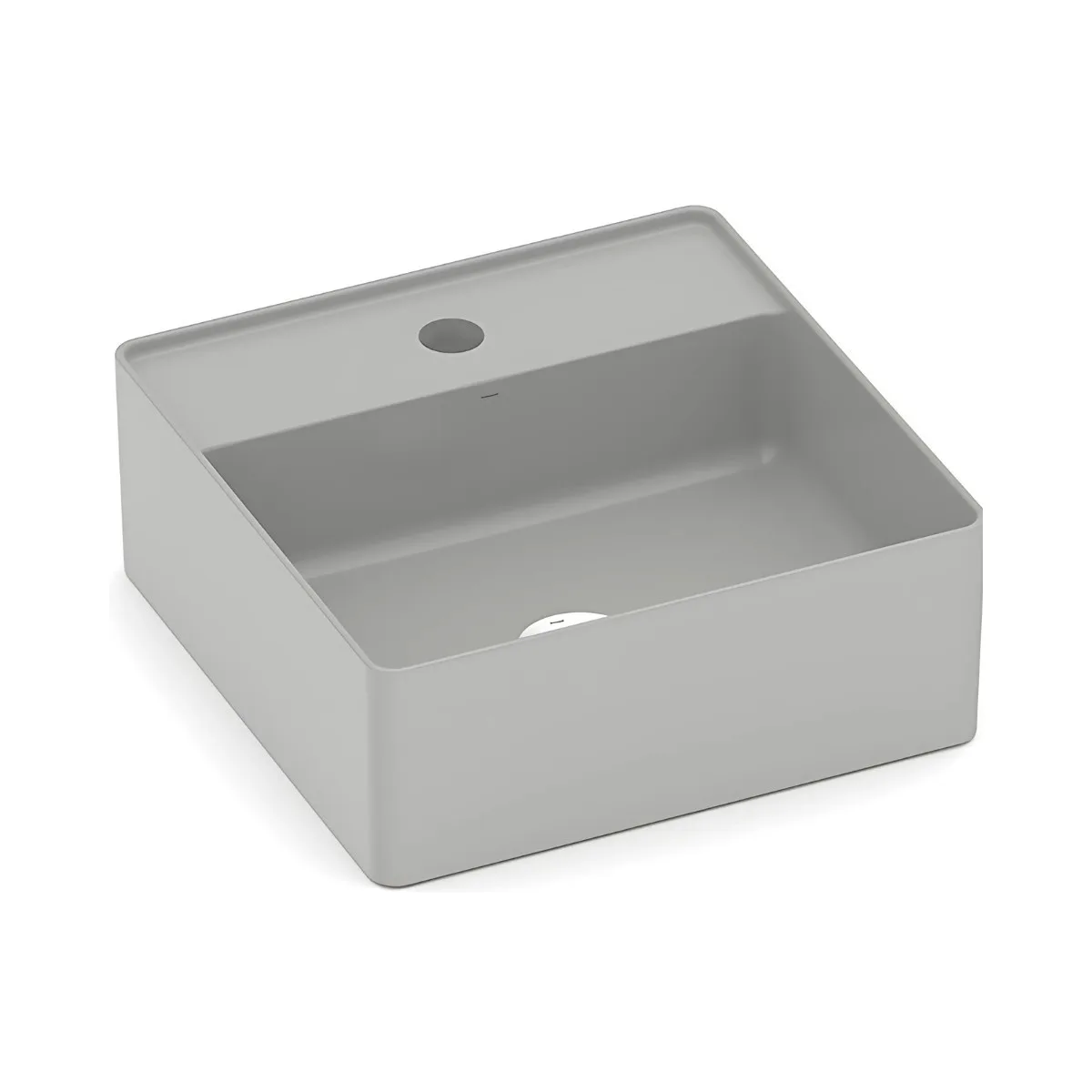 Cuba de Apoio com Mesa Quadrada 35x35cm para Banheiro Gris/Stone Roca Platinum