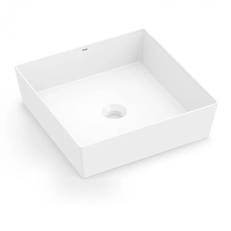 Cuba de Apoio Quadrada 38x38cm para Banheiro Branca Roca Platinum