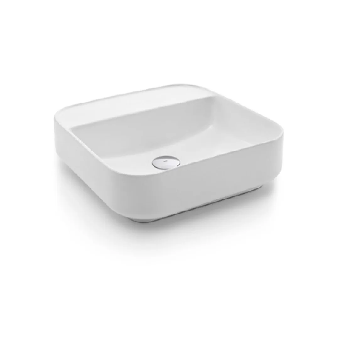Cuba de Apoio com Mesa Quadrada 38x38cm para Banheiro Branca Docol