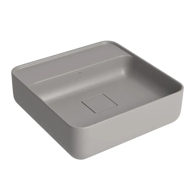 Cuba de Apoio com Mesa Quadrada 40x40cm para Banheiro Soft Antracite Deca