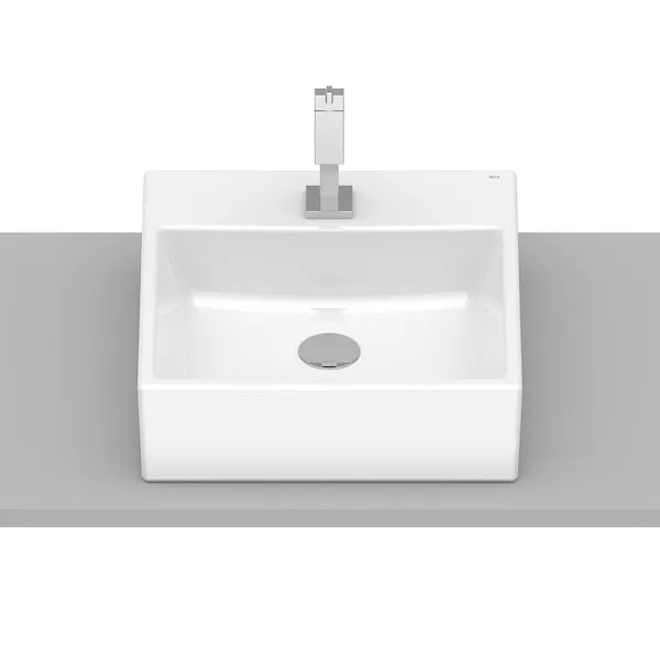 Cuba de Apoio com Mesa Quadrada 42x42cm para Banheiro Branca Roca Optica PQ42