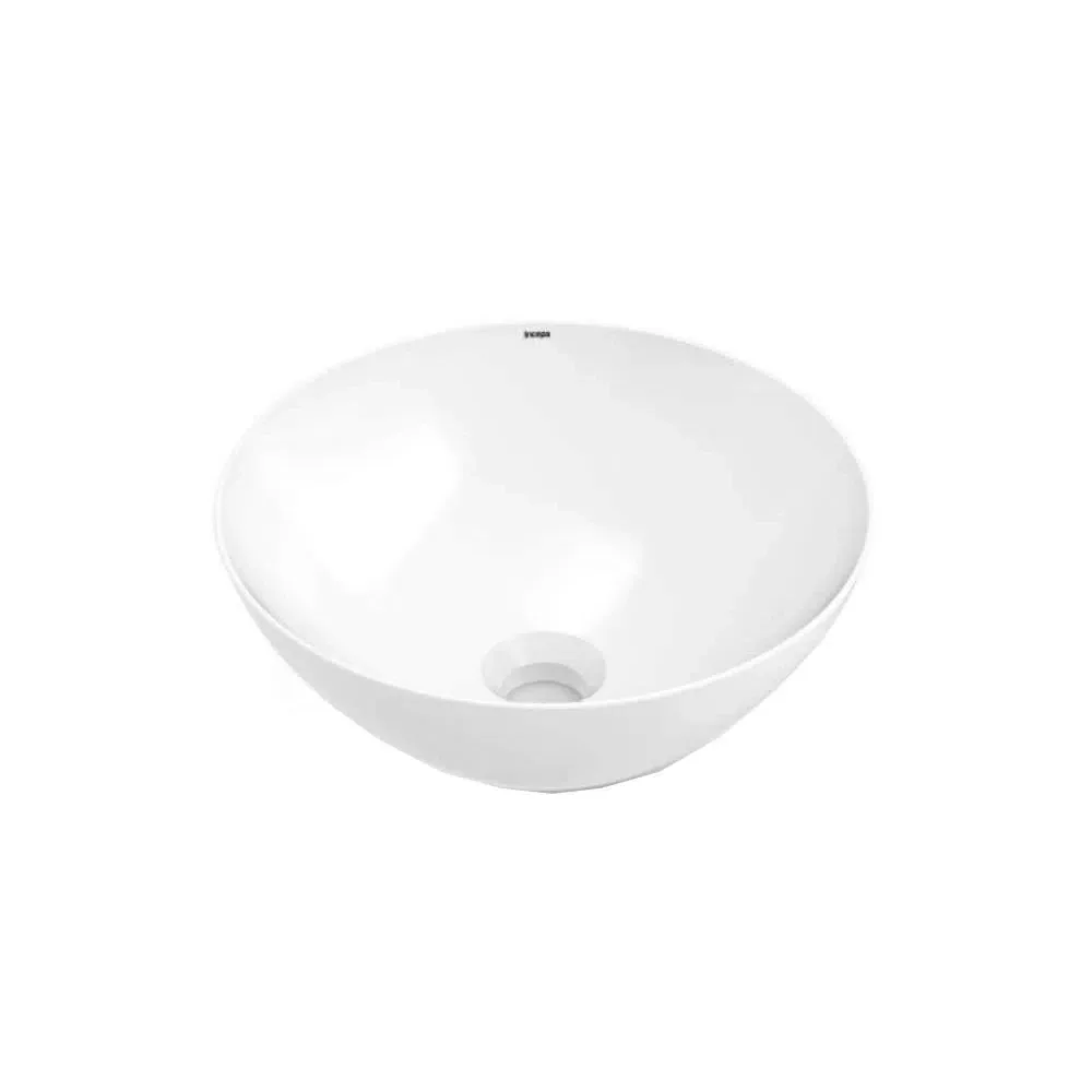 Cuba de Apoio Redonda 35cm para Banheiro Branca Roca Platinum