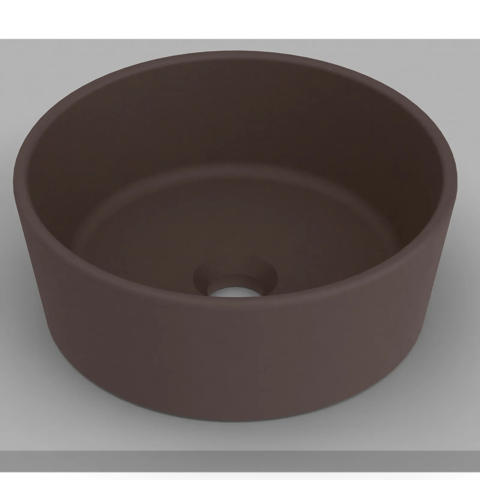 Cuba de Apoio para banheiro Redonda 35cm Café Roca Optica CR35