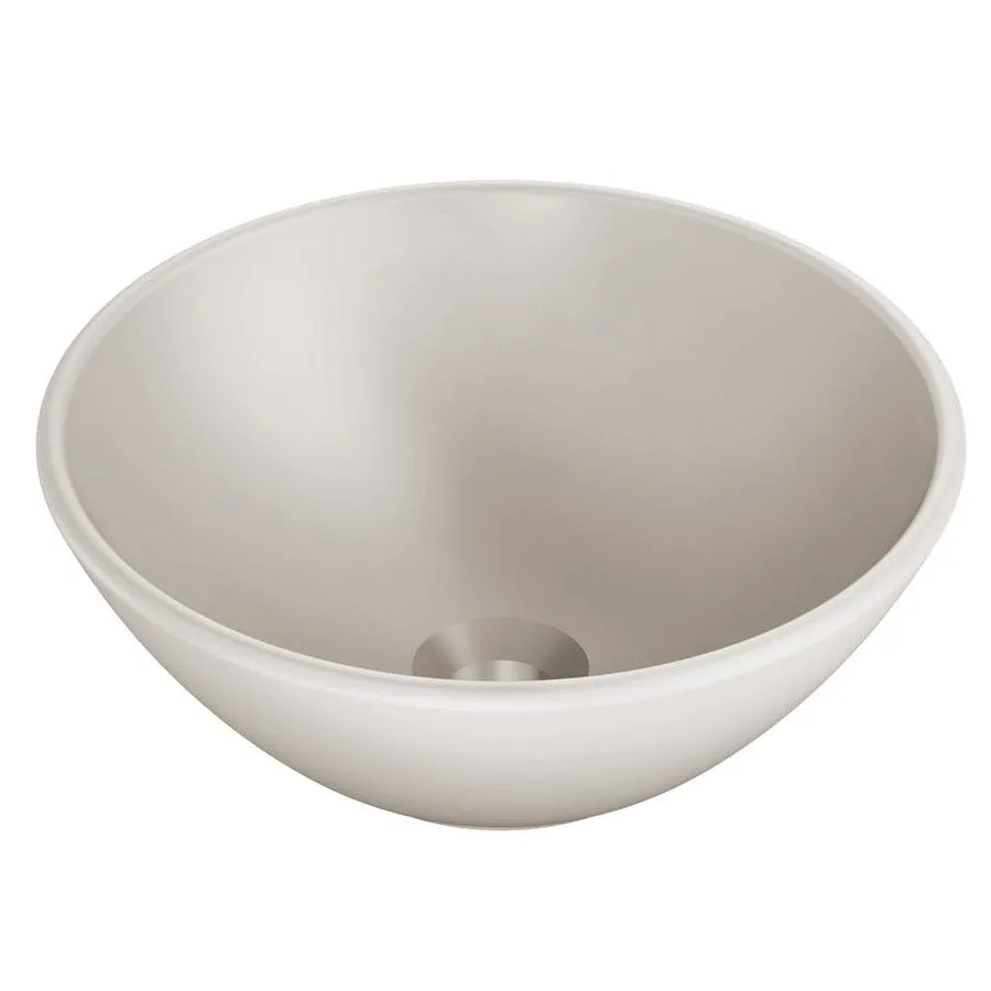 Cuba de Apoio Redonda 35cm para Banheiro Champagne Roca Loft