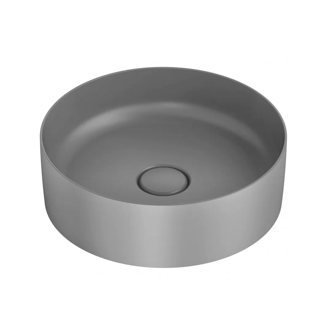 Cuba de Apoio Redonda 39cm para Banheiro Gris Roca Platinum