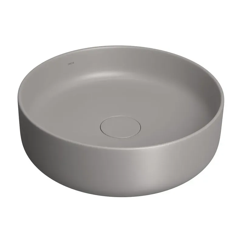 Cuba de Apoio para banheiro Redonda 40cm Cinza Deca L.12040