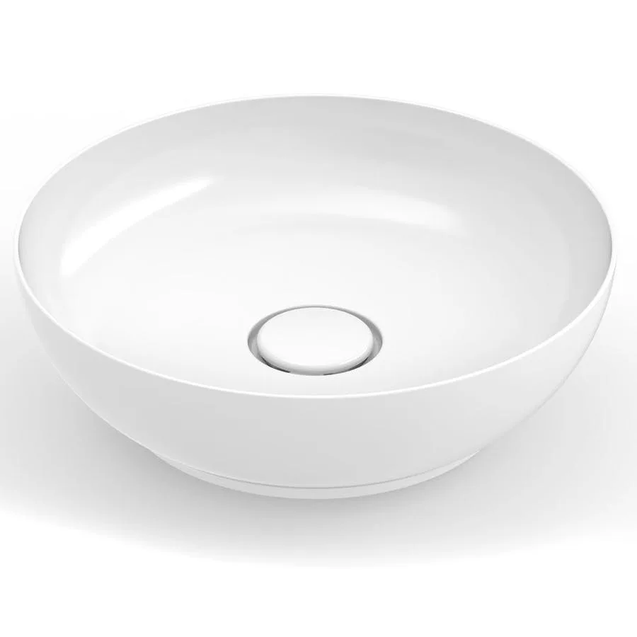 Cuba de Apoio Redonda 42cm para Banheiro Branca Roca Platinum