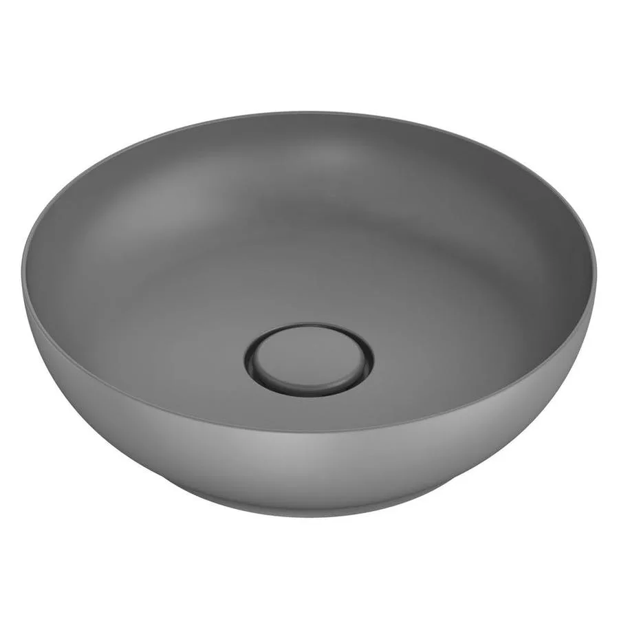 Cuba de Apoio Redonda 42cm para Banheiro Gris Roca Platinum