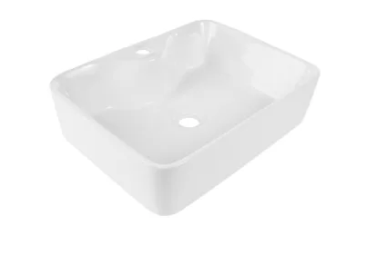 Cuba de Apoio Retangular 40x30cm para Banheiro Branca Lexxa Bagno