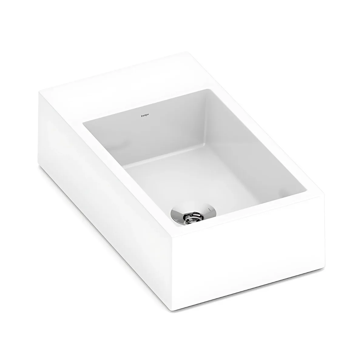 Cuba de Apoio com Mesa Retangular 44x25cm para Banheiro Branca Roca Curve