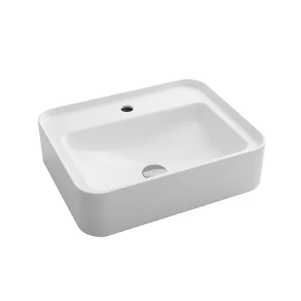 Cuba de Apoio com Mesa Retangular 50x40cm para Banheiro Branca Docol Frame