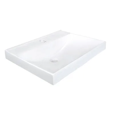 Cuba de Apoio com Mesa Retangular 61x46cm para Banheiro White Lexxa Bagno