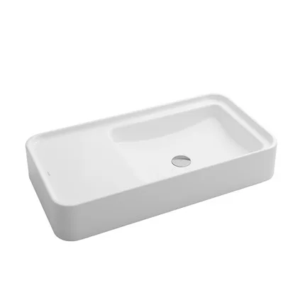 Cuba de Apoio Retangular 76x40cm para Banheiro Branca Docol