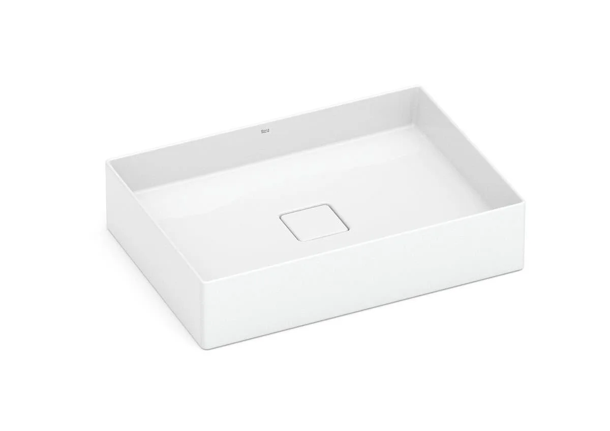 Cuba de Apoio 51x36cm Branco Brilho Roca Terra T6 Fineceramic (foto 6)