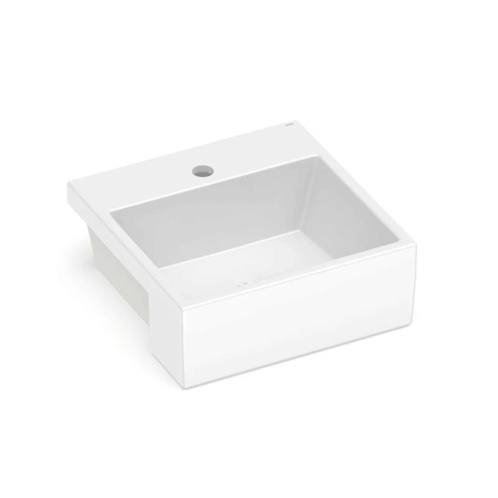Cuba de Semiencaixe Quadrada 41x41cm para Banheiro Branca Roca Loft