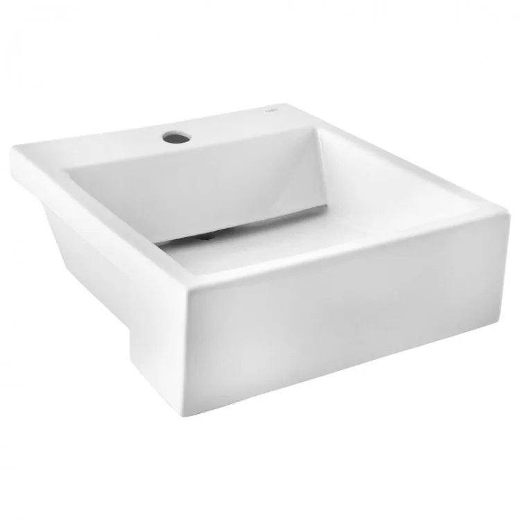 Cuba de Semiencaixe Retangular 44x41cm para Banheiro Branca Roca Curve