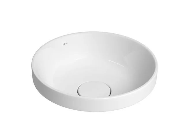 Cuba de Sobrepor Redonda 30cm para Banheiro Branca Deca