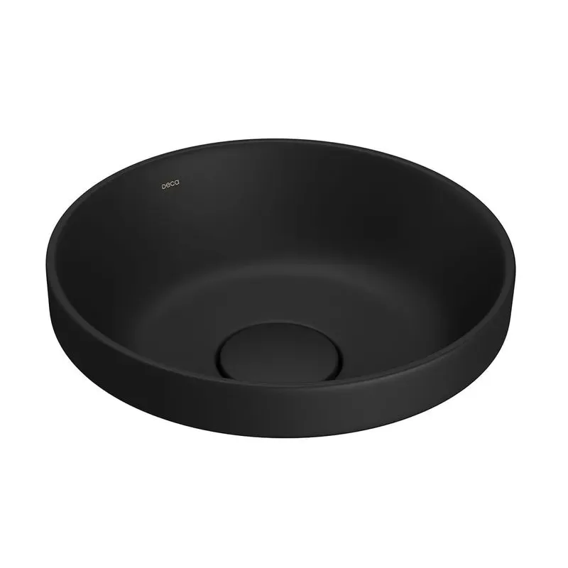 Cuba de Sobrepor Redonda 30cm para Banheiro Ébano Fosco Deca