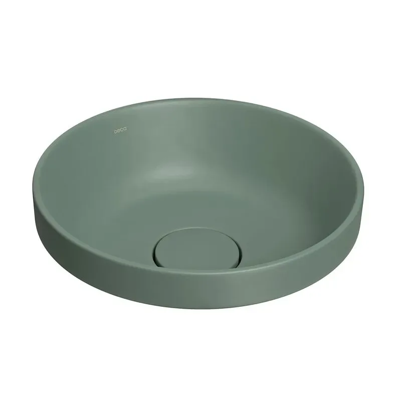 Cuba de Sobrepor para banheiro Redonda 30cm Verde Deca L.22030