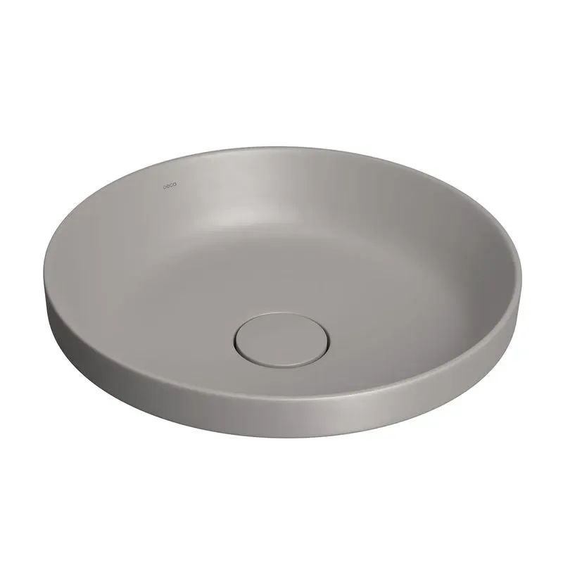 Cuba de Sobrepor para banheiro Redonda 40cm Cinza Deca L.22040