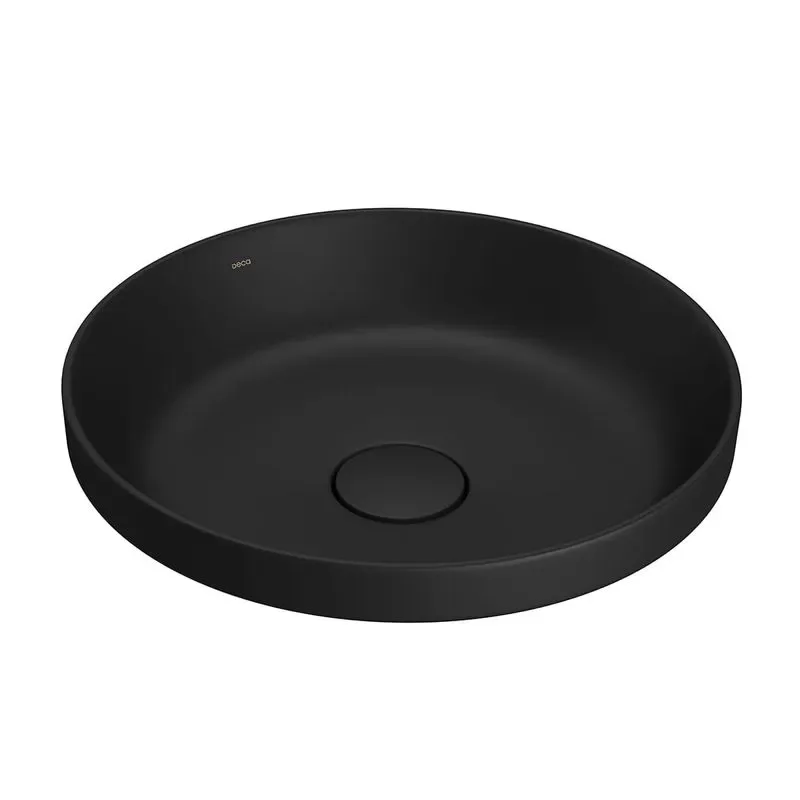Cuba de Sobrepor para Banheiro Redonda 40cm Ébano Fosco Deca L.22040