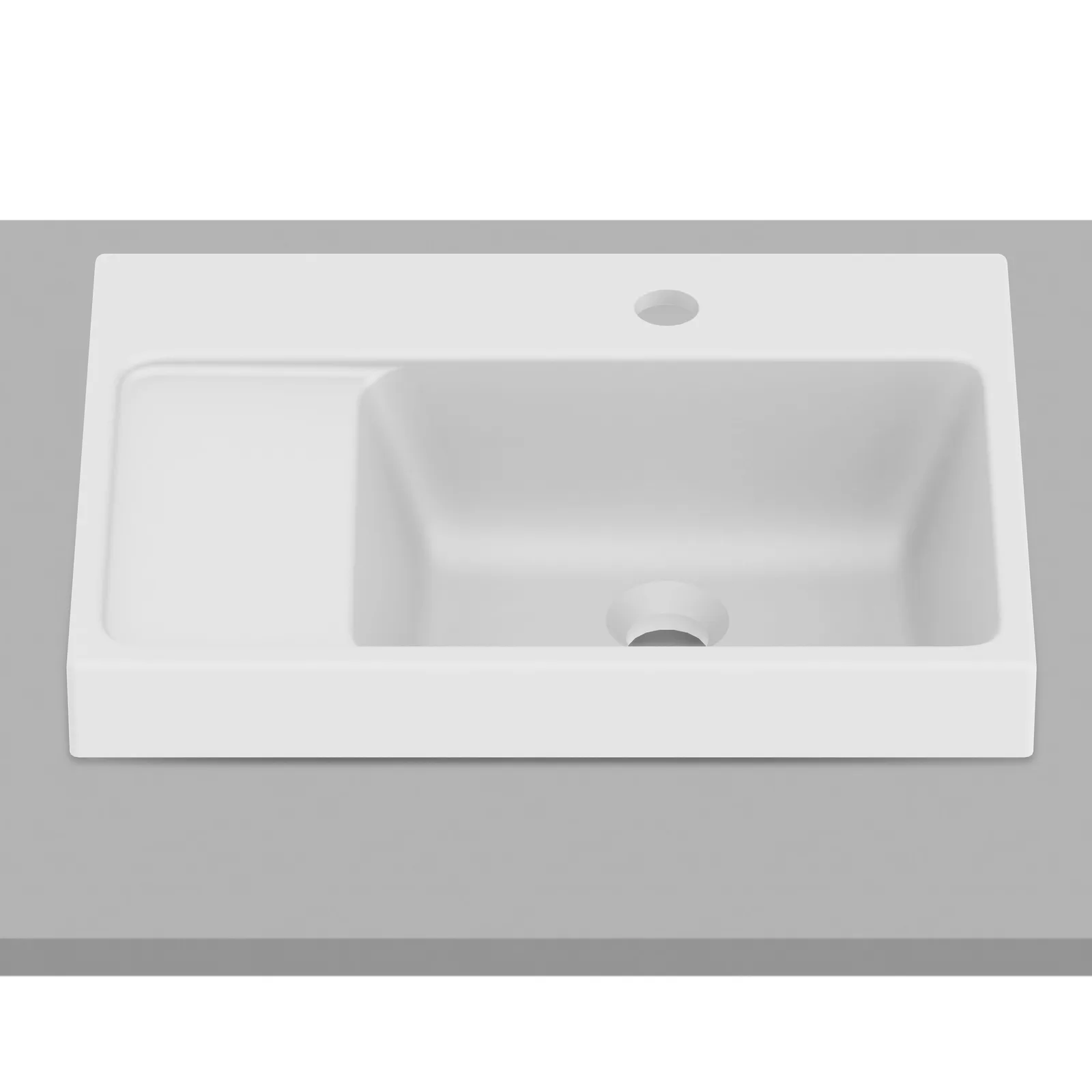Cuba de Sobrepor Retangular 50x38cm para Banheiro Branco Matte Roca Optica