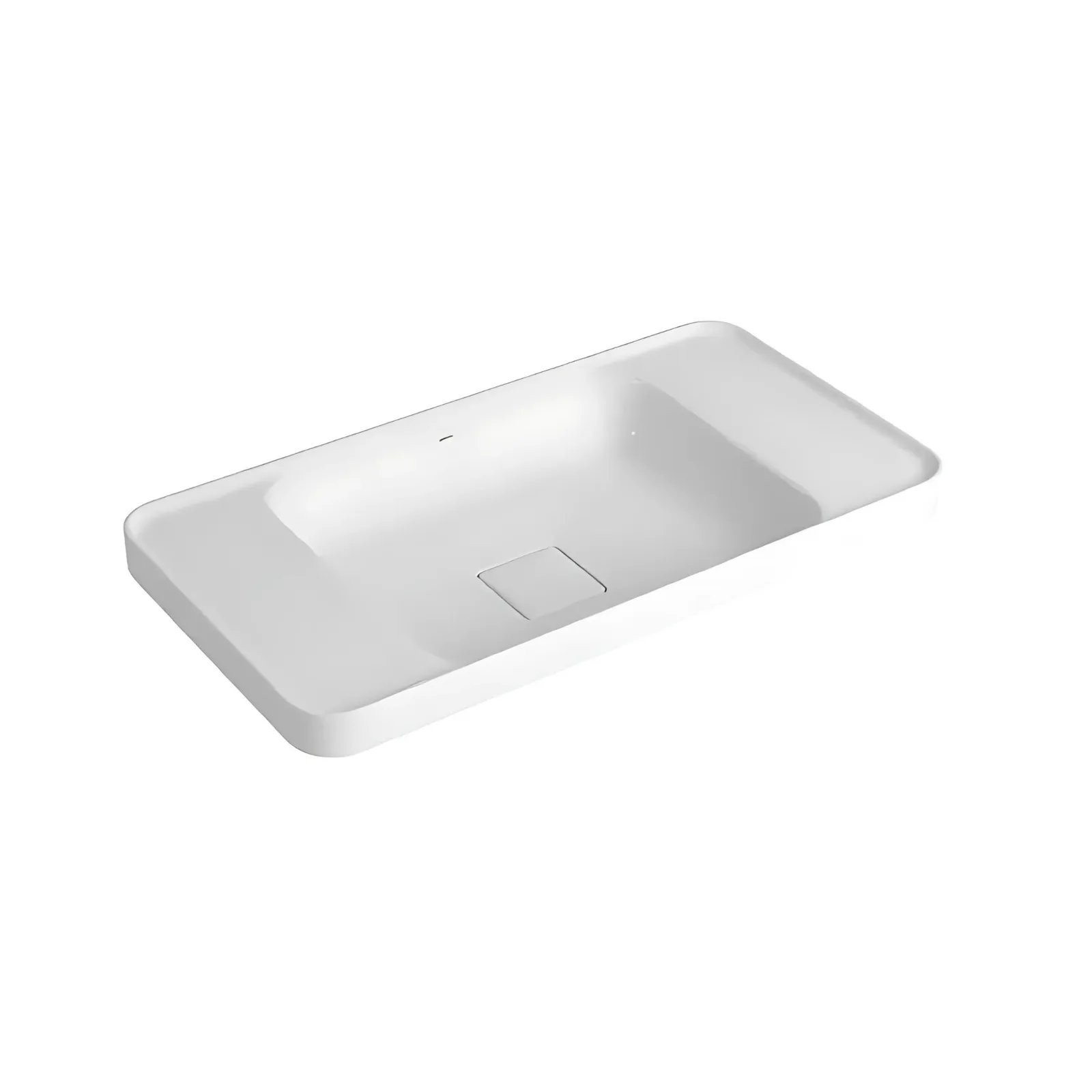 Cuba de Sobrepor com Mesa Retangular 62x40cm para Banheiro Branca Deca Slim