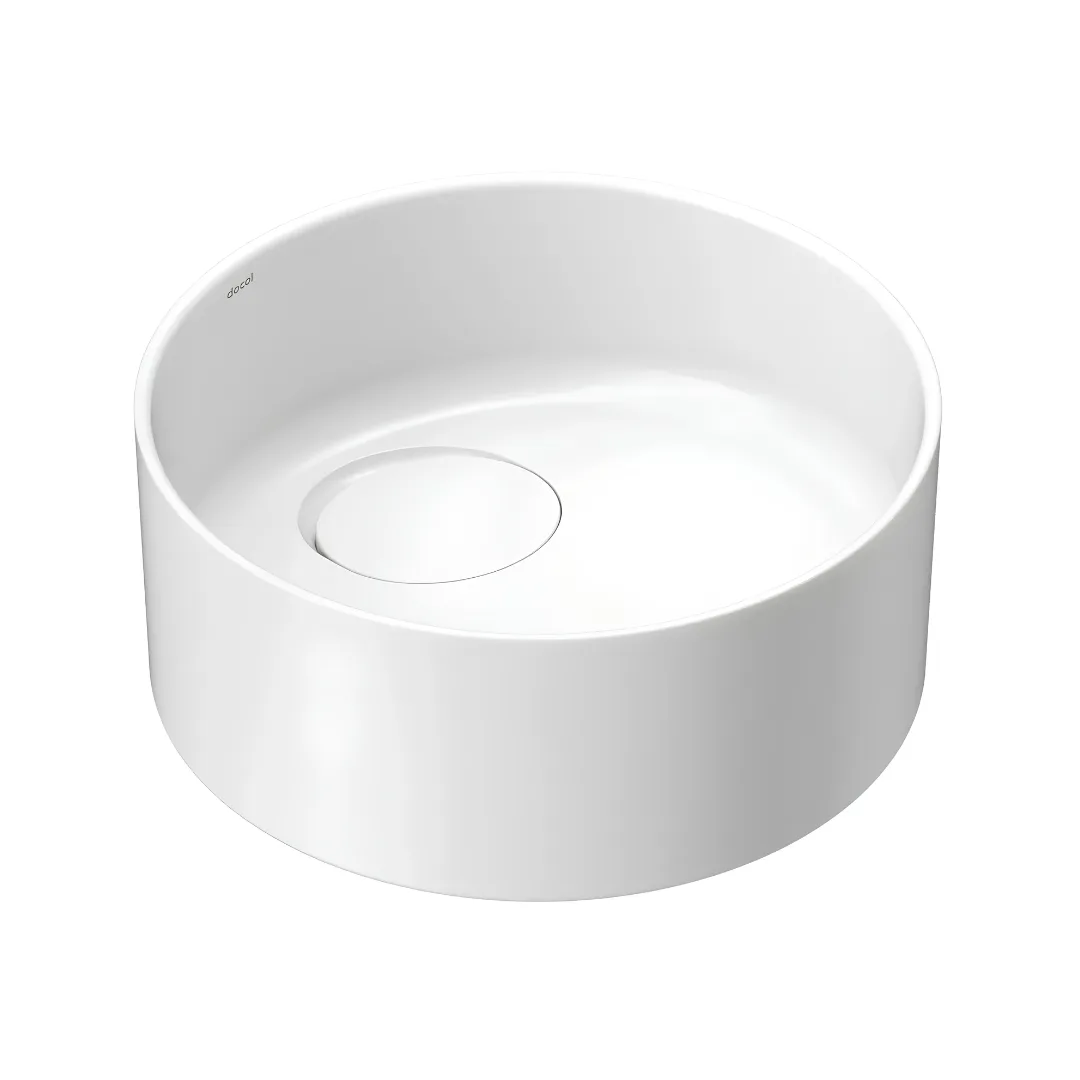 Cuba de Apoio Redonda 30cm para Banheiro Branca Docol Flow