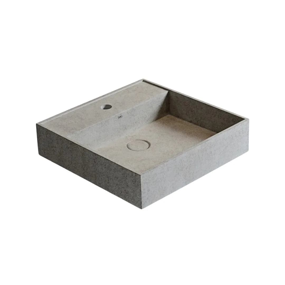 Cuba de Apoio com Mesa Quadrada 45,7x45,7cm para Banheiro Light Concrete Doka Concrete
