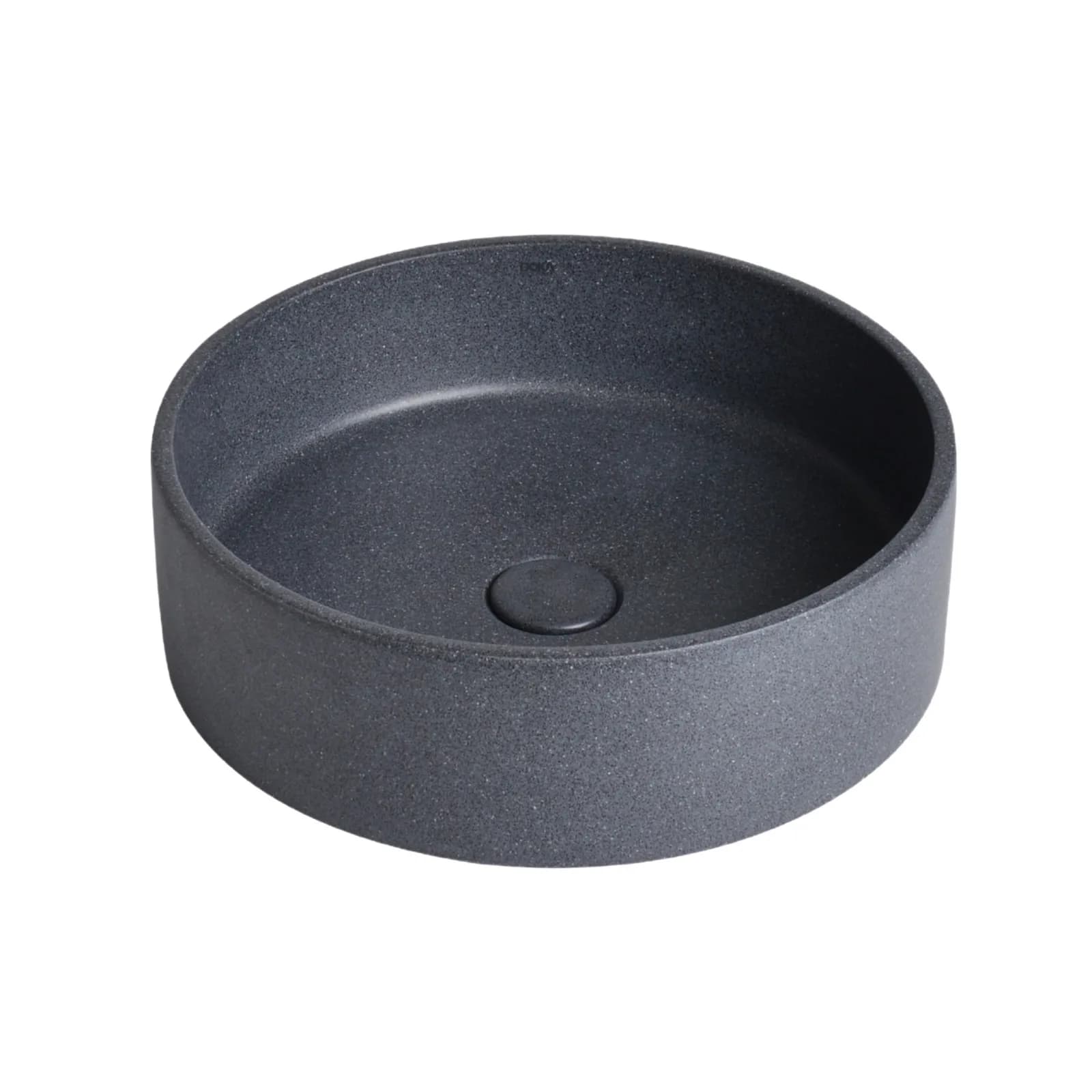 Cuba de Apoio Redonda 39cm para Banheiro Dark Blue Terrazzo Doka GeoStone