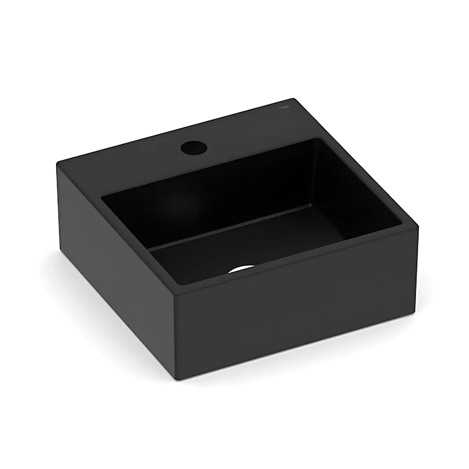 Cuba de Apoio com Mesa Quadrada 35x35cm para Banheiro Preto matte Roca Loft